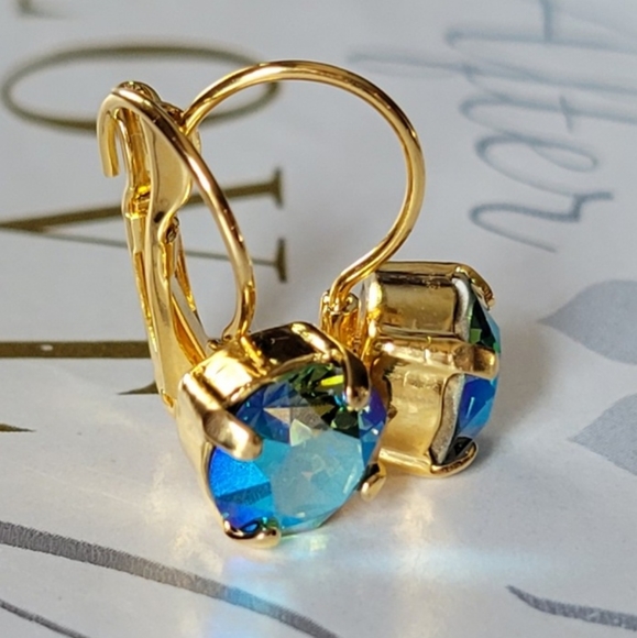 Austrian Crystal Earrings in Gold - Picture 4 of 14